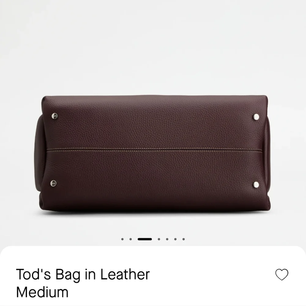 Tod's Medium Apa Leather Tote Burgundy - Picture 5 of 14